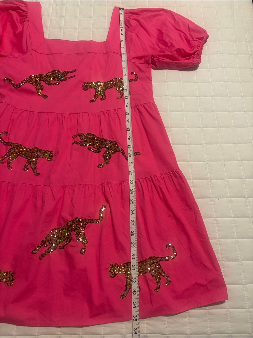 Mud Pie Pink Dress with Leopard Accents - Picture 8 of 8